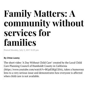Family Matters – A Community Without Services for Families