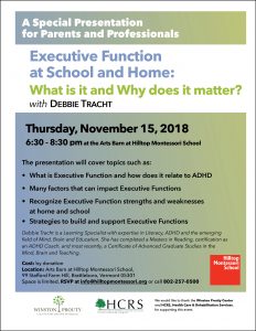 Executive Function at School and Home: What is it and Why does it matter?