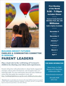 The Building Bright Futures Families & Communities Committee seeking parents leaders