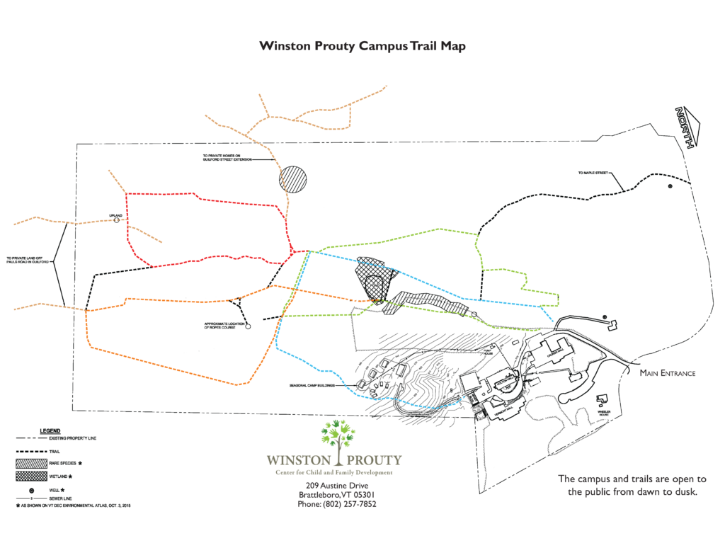 Winston Prouty Campus  Trail Map