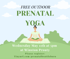 Outdoor Prenatal Yoga class