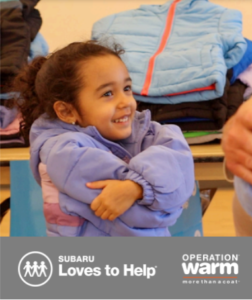 Subaru Loves to Help coat gifting event January 22
